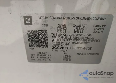 2019 Chevrolet Silverado 1500 Ld Lt from USA, damaged, VIN 2GCVKPEC3K1154852